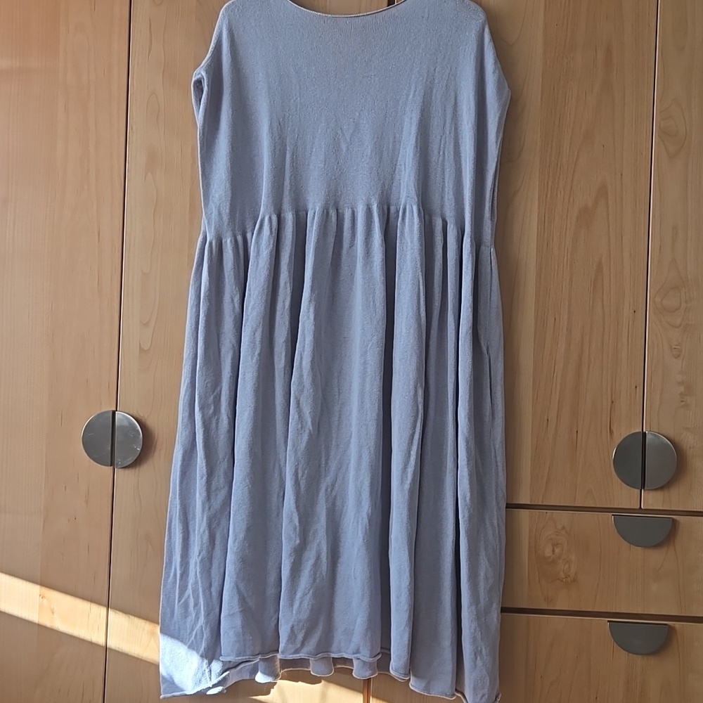 Lauren Manoogian Bateau Neck Tent Dress, Grayish Purple Flowy Midi Dress, Sz 1